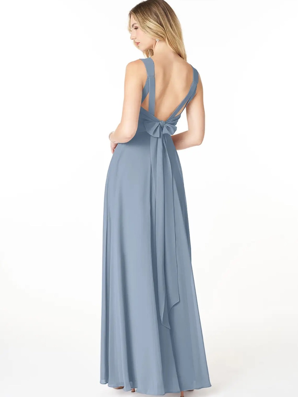 Azazie Dusty Blue bridesmaid dress - Picture 2 of 5